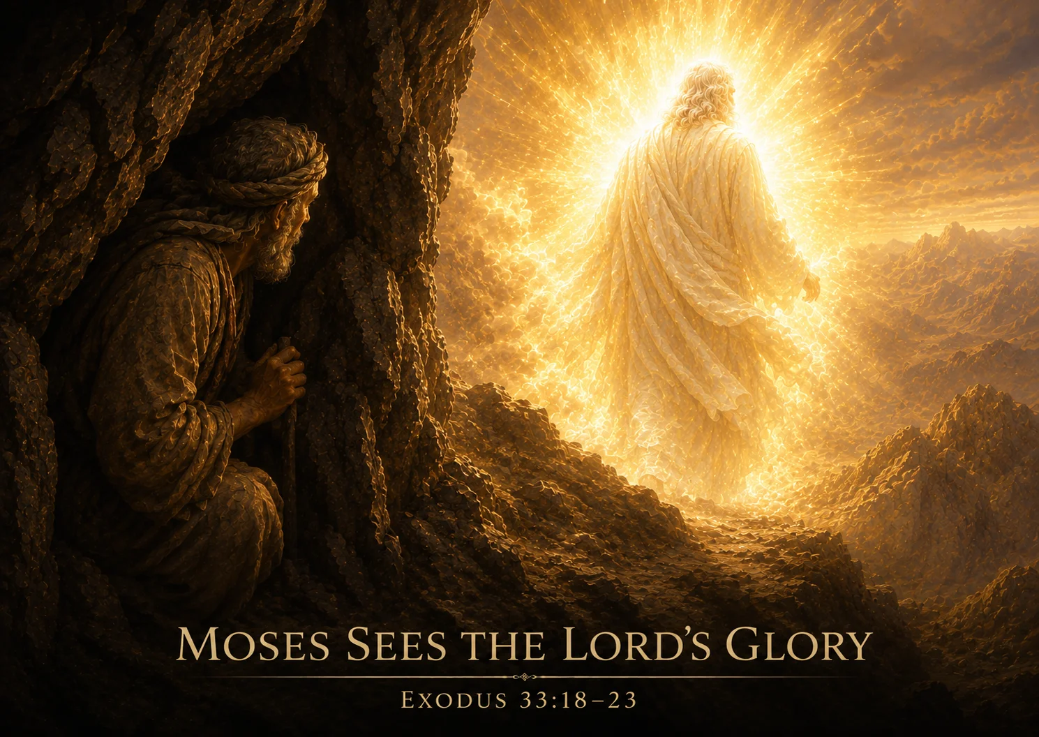 Moses sees the Lord's glory