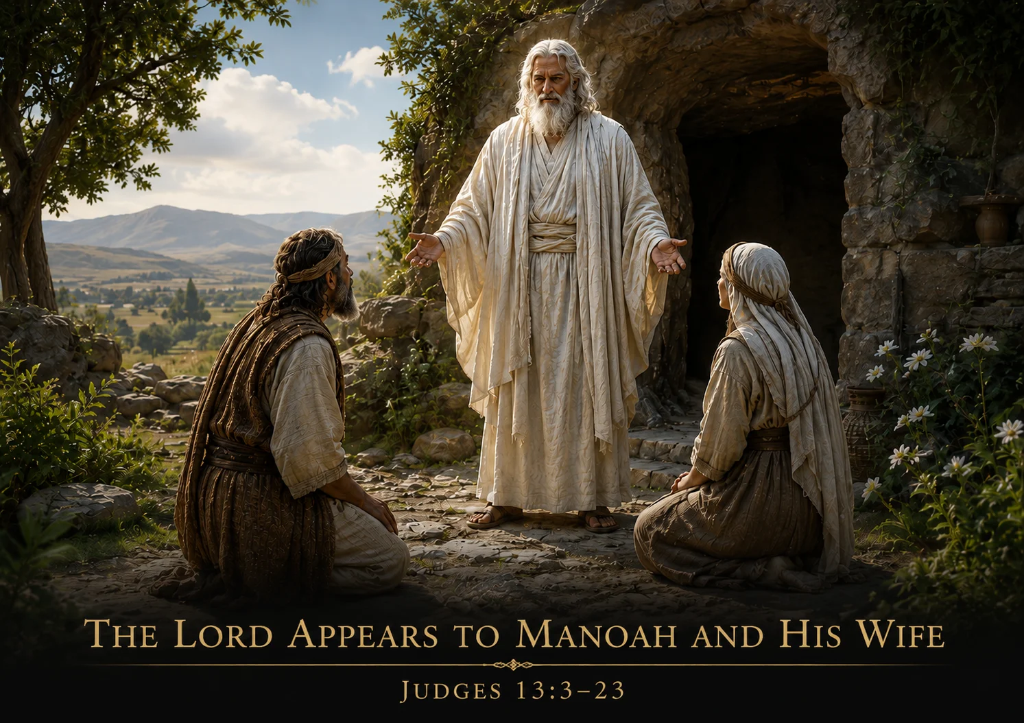The Lord appears to Manoah and his wife